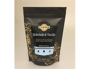Kaffe Crema aromakaffe Sjokolade/Vanilje 200 gr. kaffe hele bønner 
